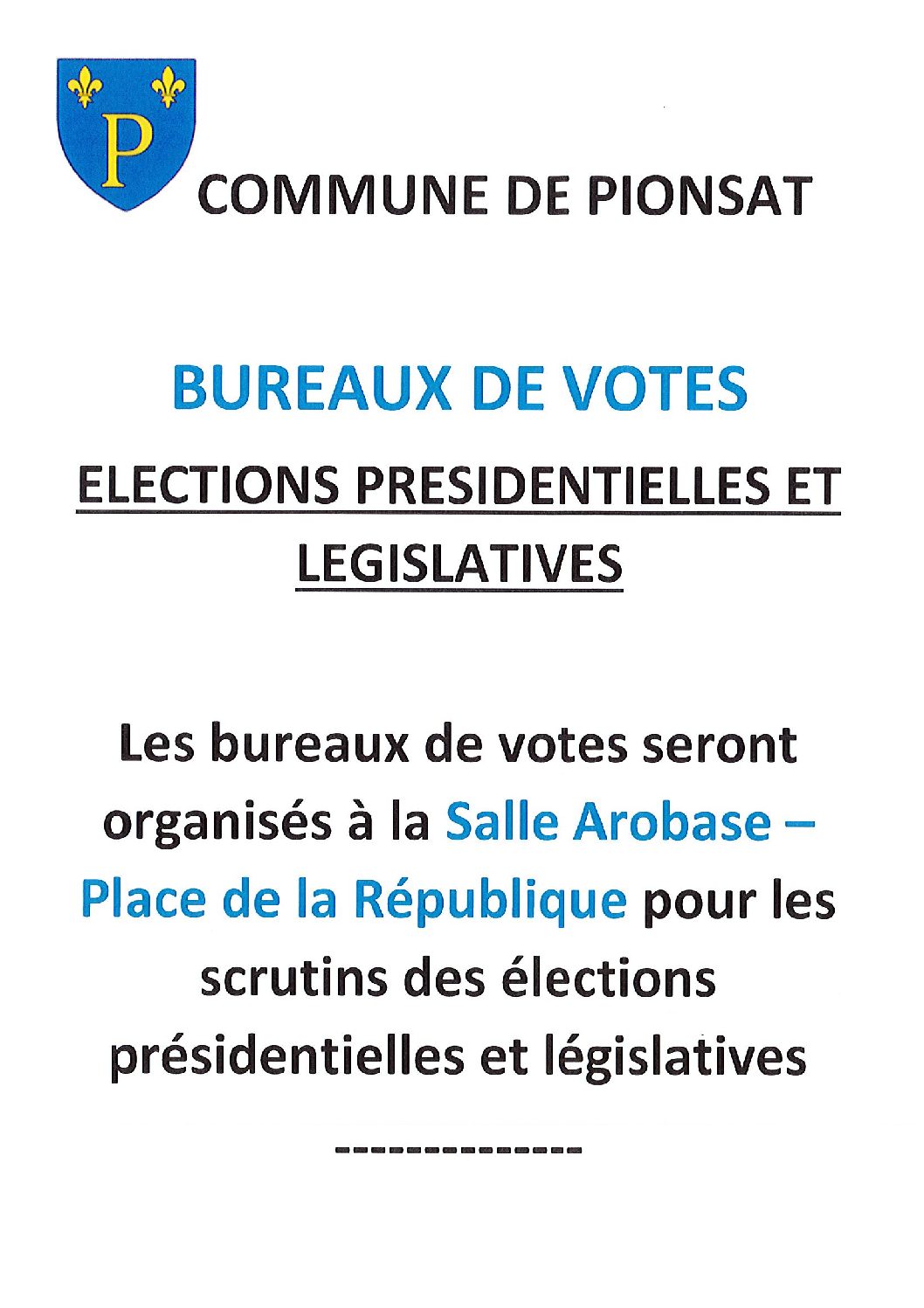 INFORMATIONS ELECTIONS
