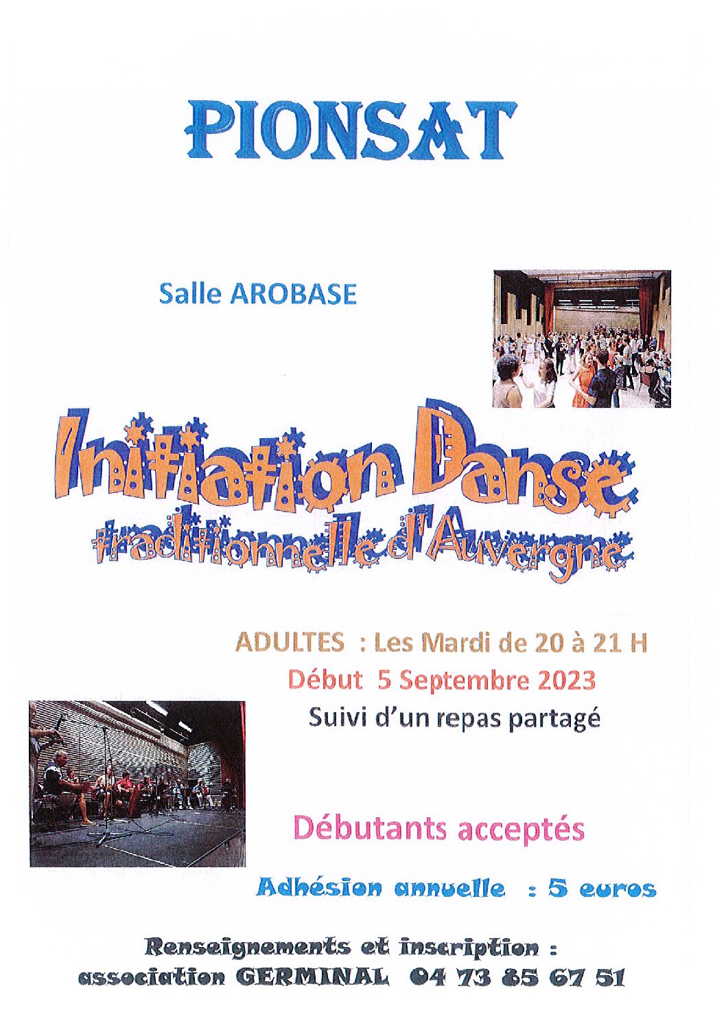 Initiation Danse Traditionnelle d’Auvergne à Pionsat