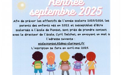 RENTREE SCOLAIRE SEPTEMBRE 2025