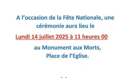 CEREMONIE DU 14 JUILLET