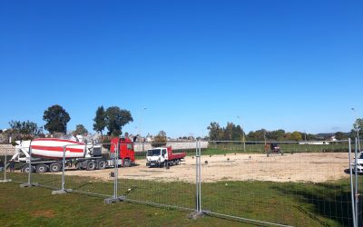 Construction d’une halle au foirail de Pionsat financé par l’énergie solaire.