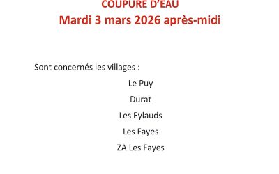 COUPURE D’EAU
