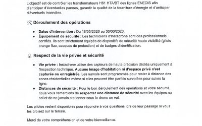 INSPECTION DU RESEAU ELECTRIQUE PAR DRONE