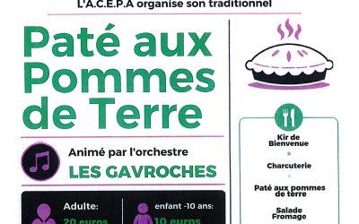 Pâté aux pommes de terre le samedi 8 août 2026