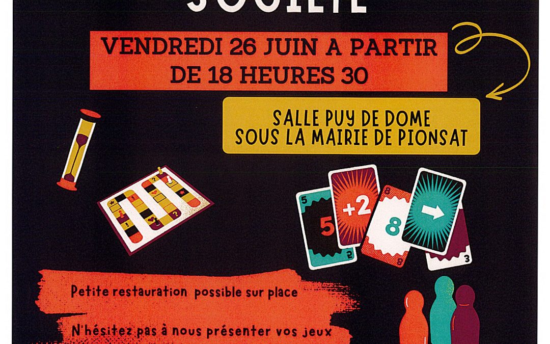 Soirée jeux de société