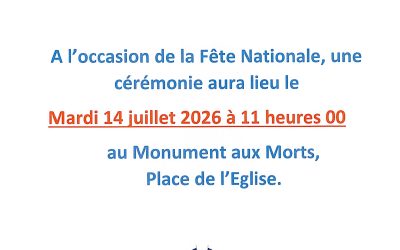 Cérémonie du 14 juillet