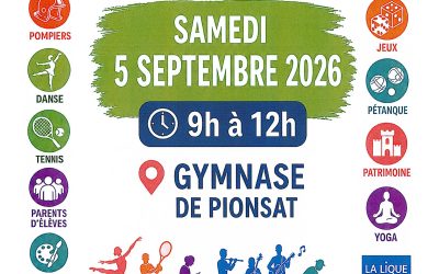 Forum des associations le samedi 5 septembre 2026