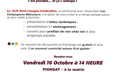 Atelier CLIC : mon logement évolue avec moi