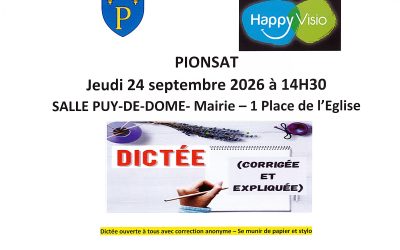 Venez tester vos connaissances ! Dictée le jeudi 24 septembre